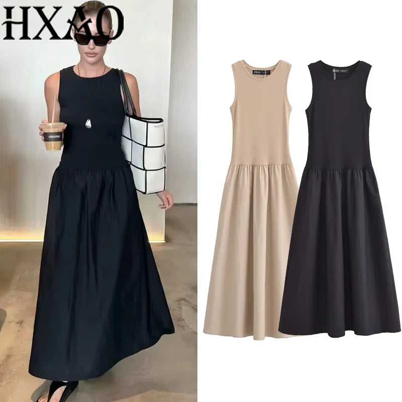 EleganceFlow Maxi Dress – Sleeveless Vintage Style  Timeless design. Effortless grace. Everyday elegance.