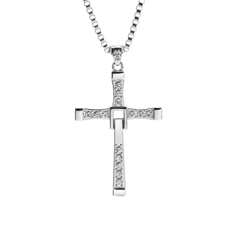 StreetFaith Cross Necklace – Crystal Jesus Pendant  Iconic style. Strong presence. Timeless meaning.