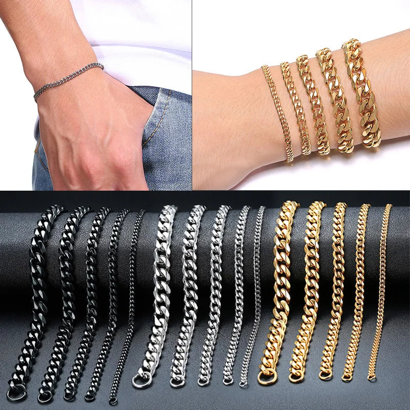 Curb Core Bracelet – Stainless Steel Cuban Link  Solid build. Clean style. Everyday power.
