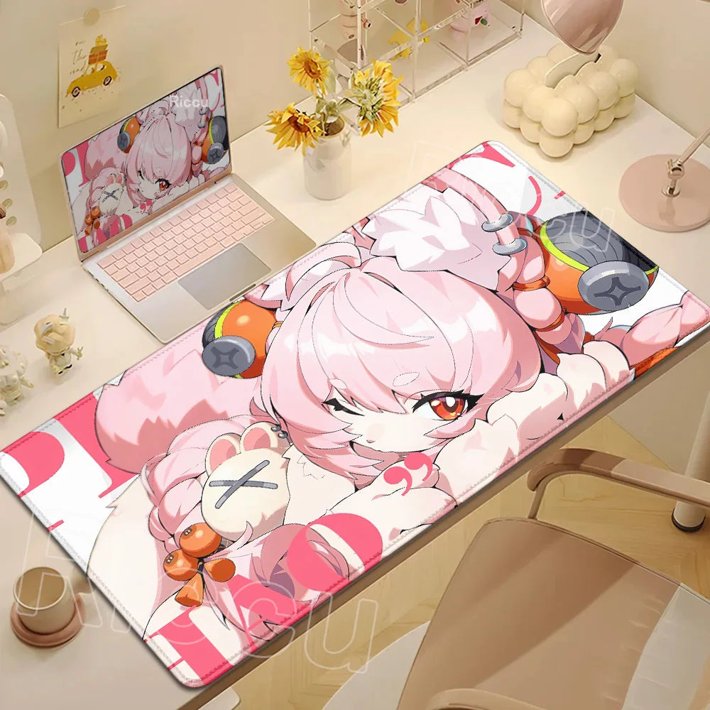 Anime Cute Ye Shunguang Mouse Pad Girl Zenless Zone Zero ZZZ Game Non-slip Mousepad XXL Keyboard Desk Mat 900x400mm Big Mice Mat