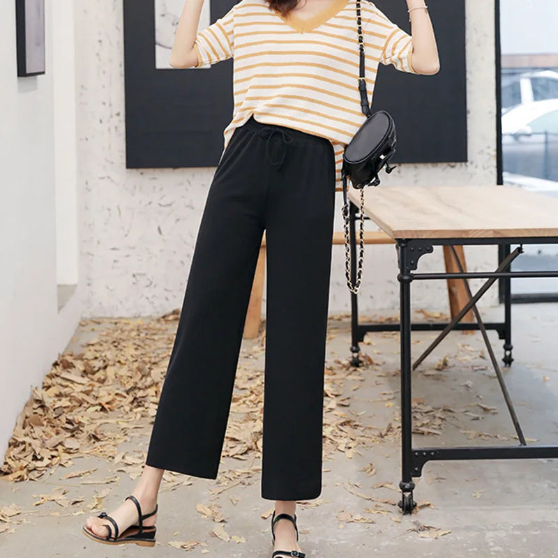 SilkBreeze Wide Leg Pants – Ice Silk Summer Trousers  Light feel. Flowing fit. Effortless comfort.