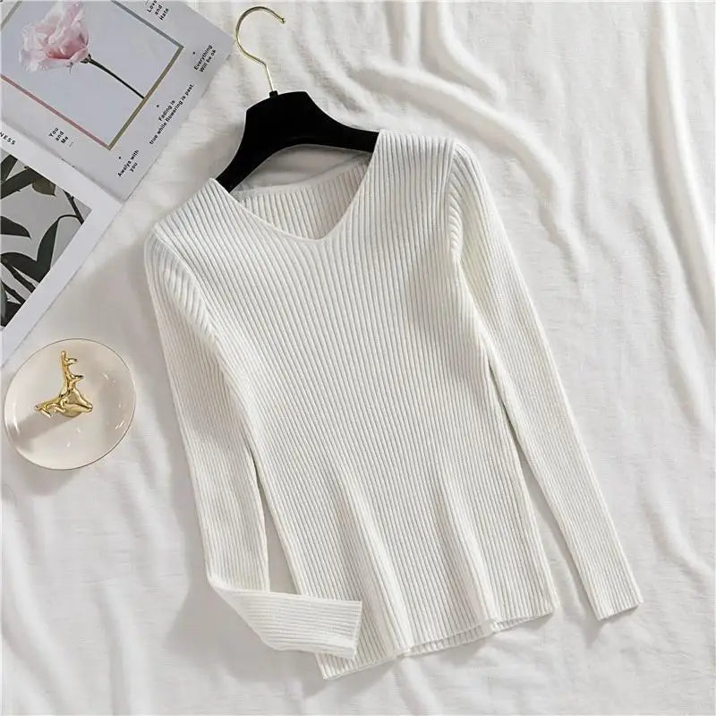 CozyCore Knit Sweater – Long Sleeve Basic Pullover  Soft warmth. Clean style. Everyday comfort.