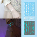 Luminous Bracelet & Necklace Tattoo Stickers – Waterproof Body Art  Glow with effortless style. No jewelry needed.