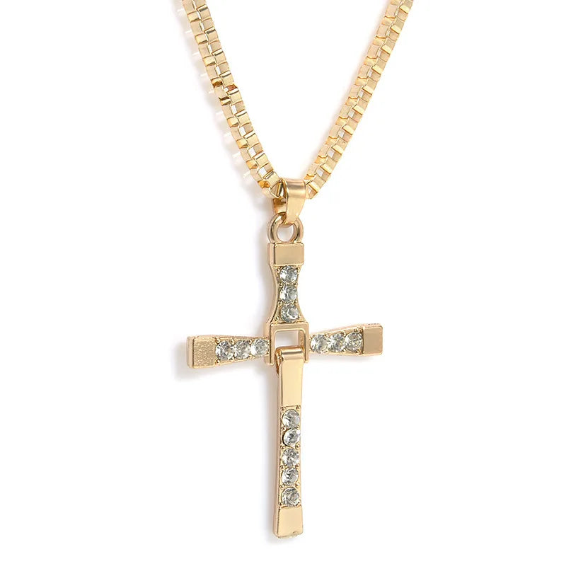StreetFaith Cross Necklace – Crystal Jesus Pendant  Iconic style. Strong presence. Timeless meaning.