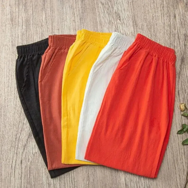 LinenEase Harem Pants – Casual Elastic Summer Trousers  Relaxed comfort with effortless summer style.