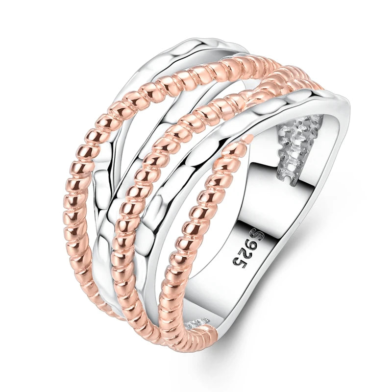InfinityTwist Ring – 925 Silver Zircon Band  Elegant lines. Timeless shine. A symbol of forever.