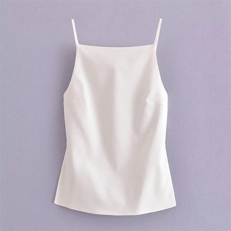 Noir Muse Backless Crop Top – Strappy Summer Party Style  Bold. Minimal. Unforgettable.
