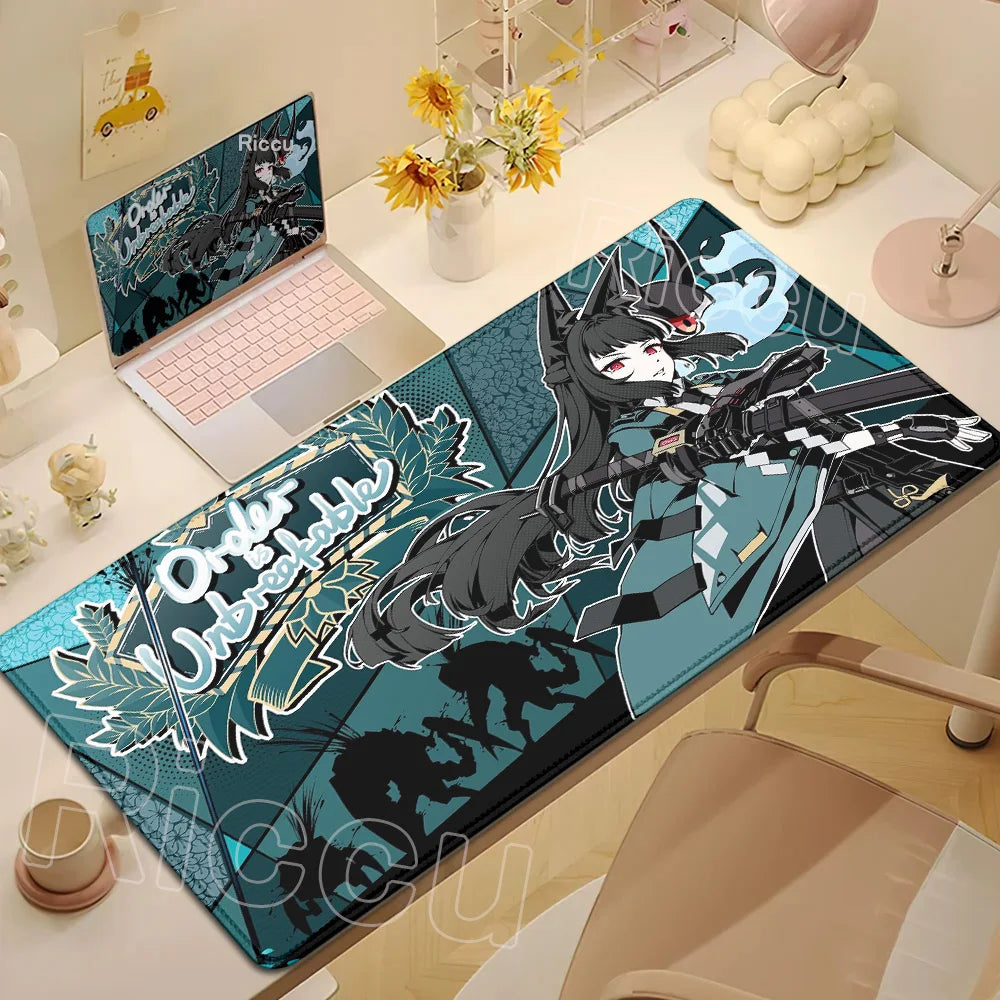 Anime Cute Ye Shunguang Mouse Pad Girl Zenless Zone Zero ZZZ Game Non-slip Mousepad XXL Keyboard Desk Mat 900x400mm Big Mice Mat