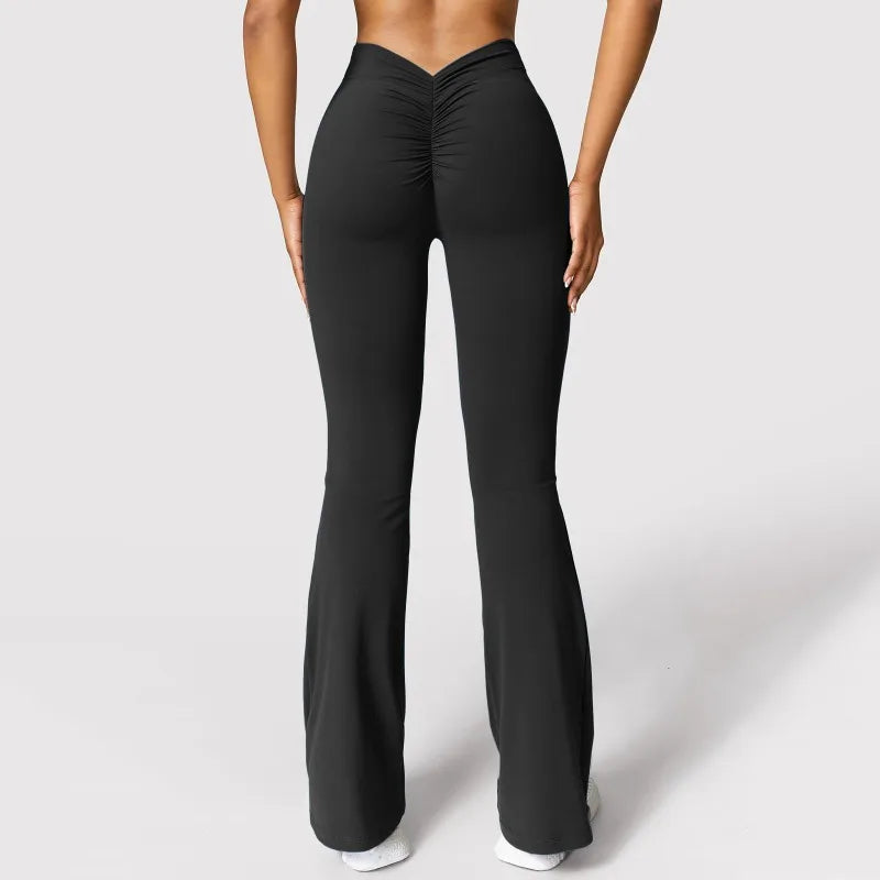 V-Shape Flare Leggings – High-Waist Push-Up Fit  Sculpt your curves. Elevate your style. Move with confidence.