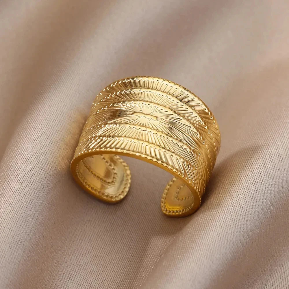 Ever Gold Ring – 316L Stainless Steel Band  Timeless shine. Lasting quality. Made to stay.