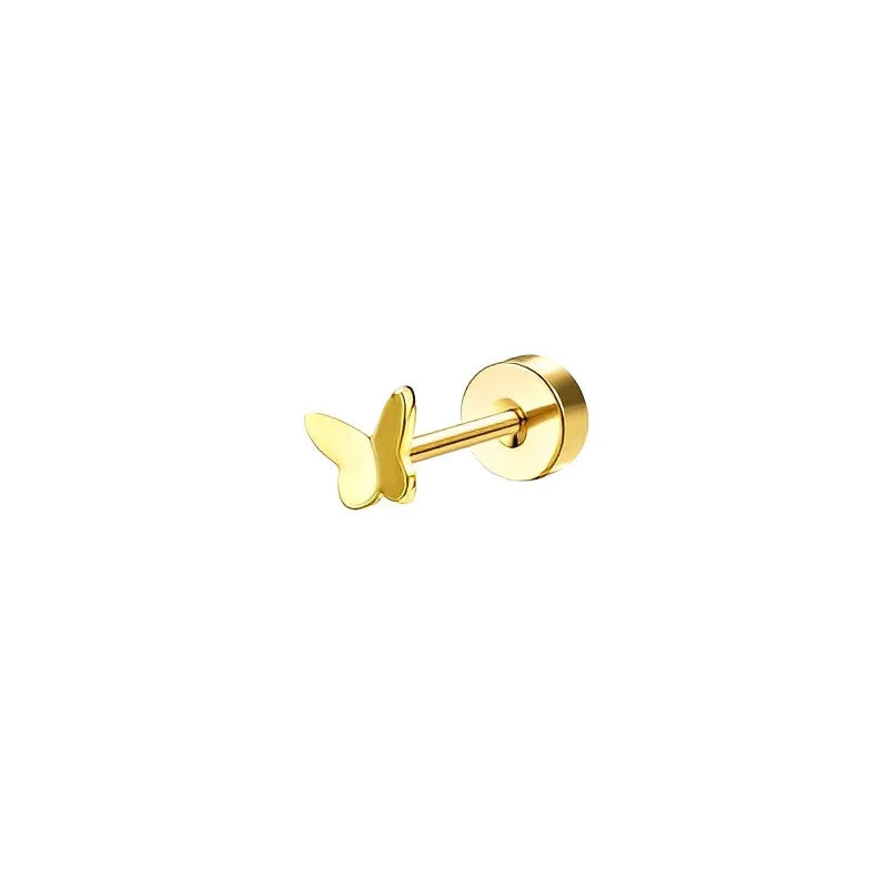 PureSafe Flat Back Earrings – Surgical Steel Studs  Gentle on skin. Sleek in style. Made for everyday comfort.