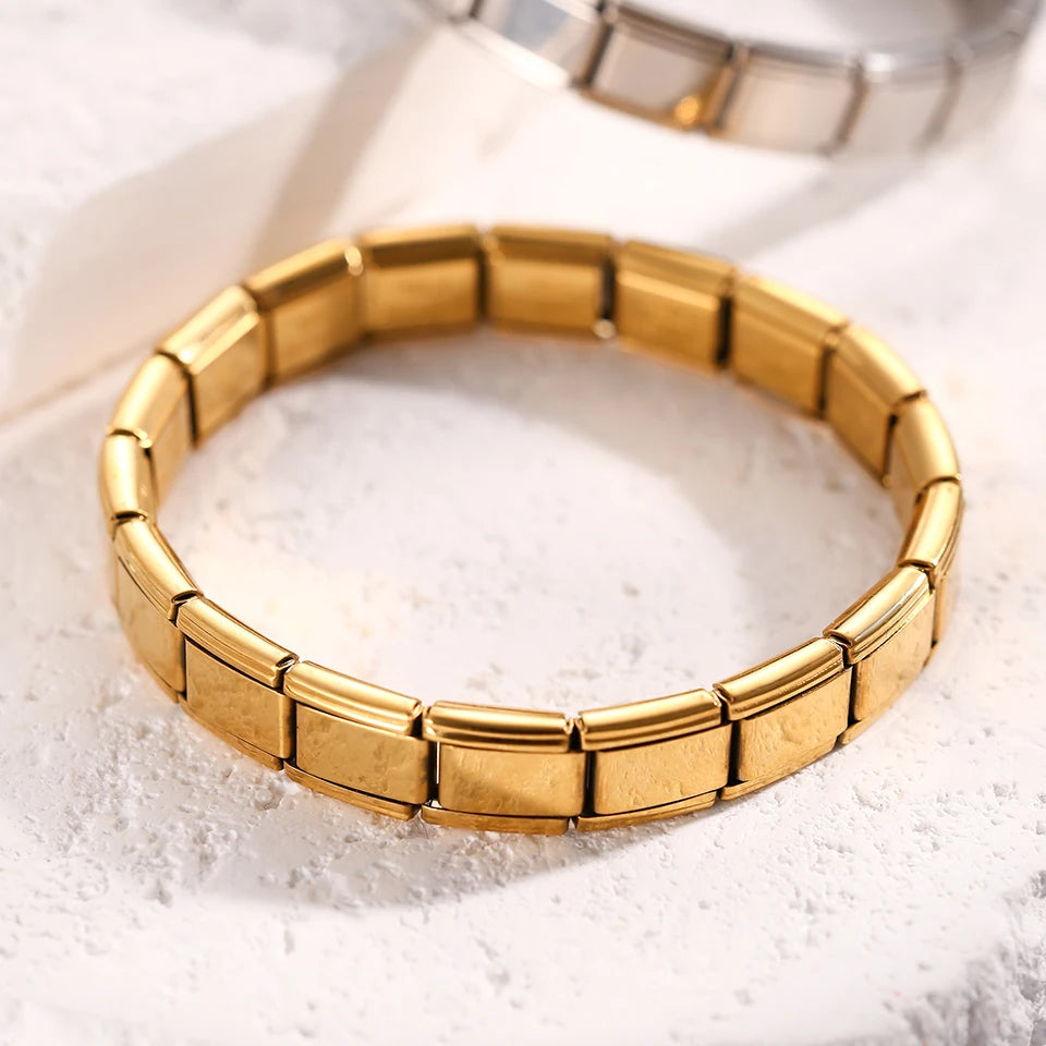 Modu Flex Bracelet – Square Italian Steel Links  Modern shape. Strong style. Built to stand out.