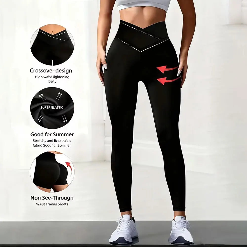 Cross Flex Yoga Pants – High-Waist Sculpt Fit  Flattering design. Maximum comfort. Everyday performance.