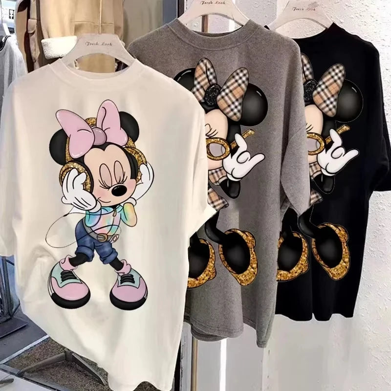 MinniePop Oversized Tee – Kawaii Cartoon Y2K Style  Cute, playful, and effortlessly stylish.