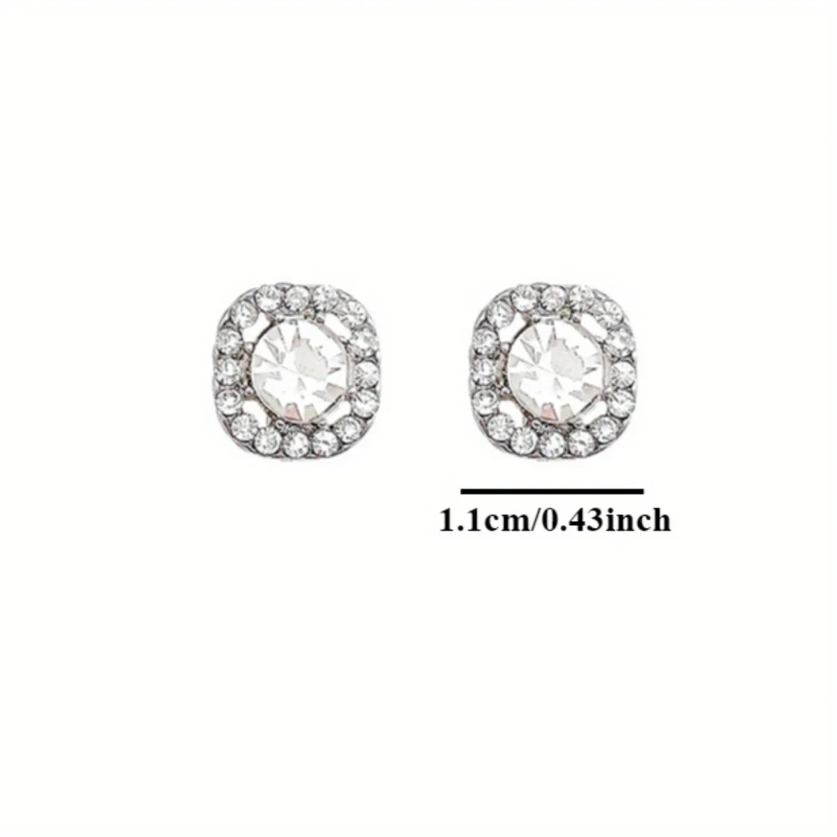 Crystal Glow Earrings – Square Rhinestone Statement  Brilliant shine. Bold shape. Effortless luxury.