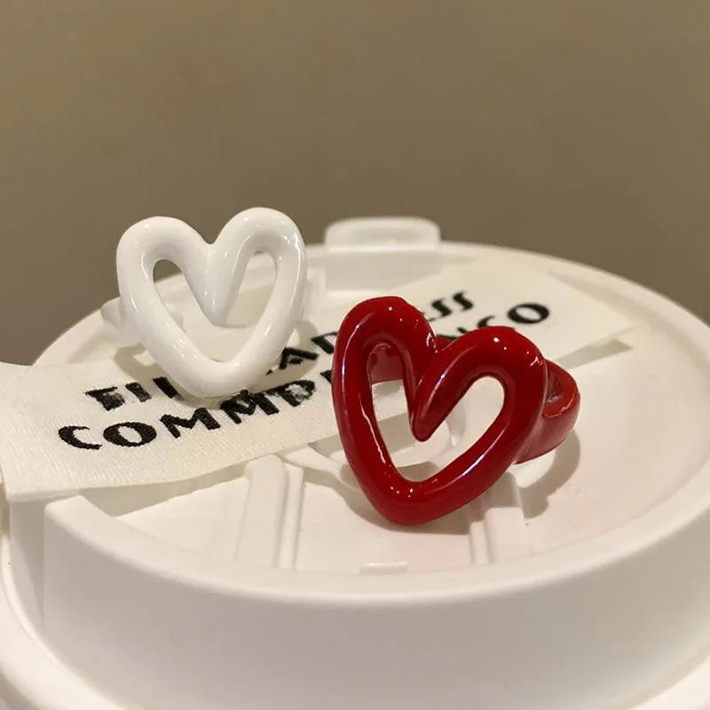 HeartPop Ring – Enamel Sweet Y2K Adjustable Ring  Playful color. Cute charm. Instant statement.