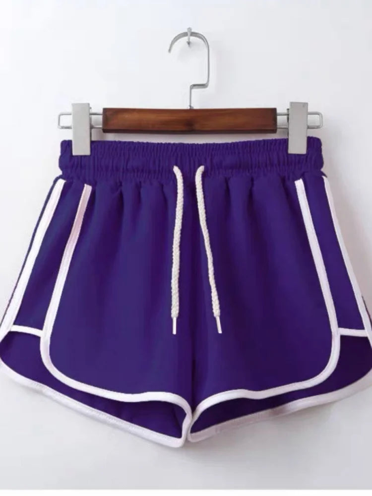Summer Fashion Casual Bottoms Shorts Women Candy Color Breathable Plus Size Shorts Casual Lady Elastic Waist Sports Short Pants