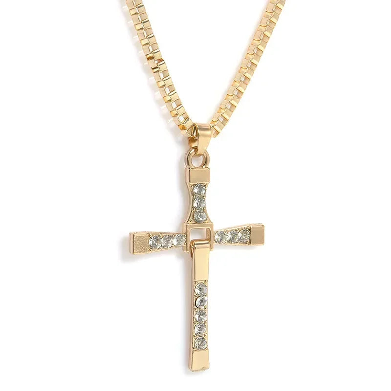 StreetFaith Cross Necklace – Crystal Jesus Pendant  Iconic style. Strong presence. Timeless meaning.