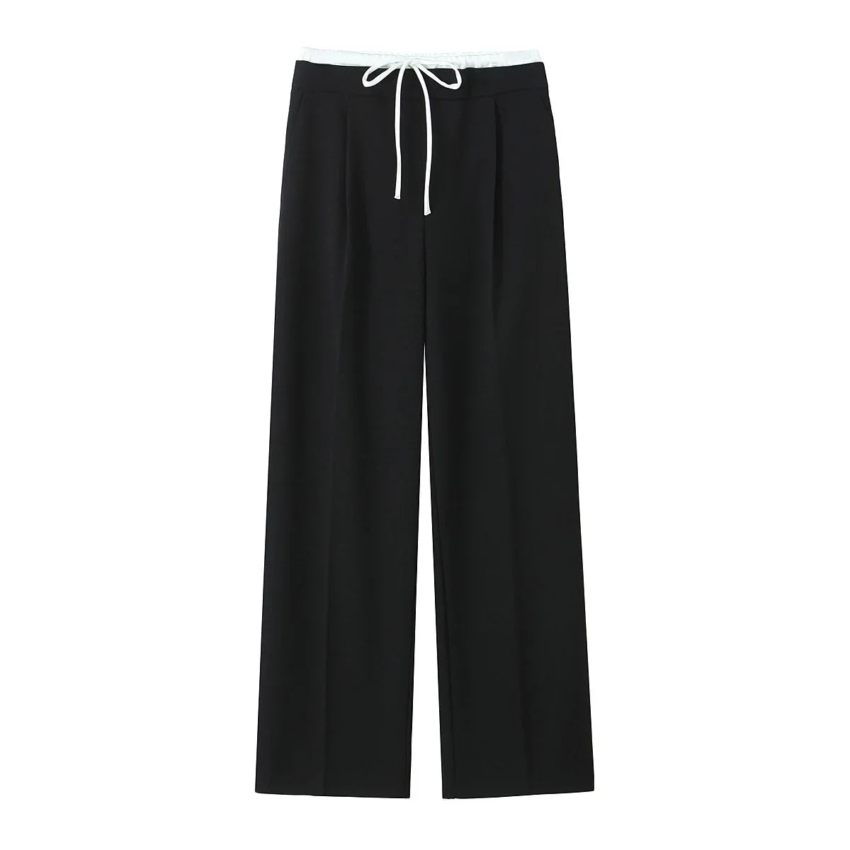 ChicLace Straight Pants – High-Waist Zip Detail Trousers  Structured style. Elegant fit. Effortless confidence.