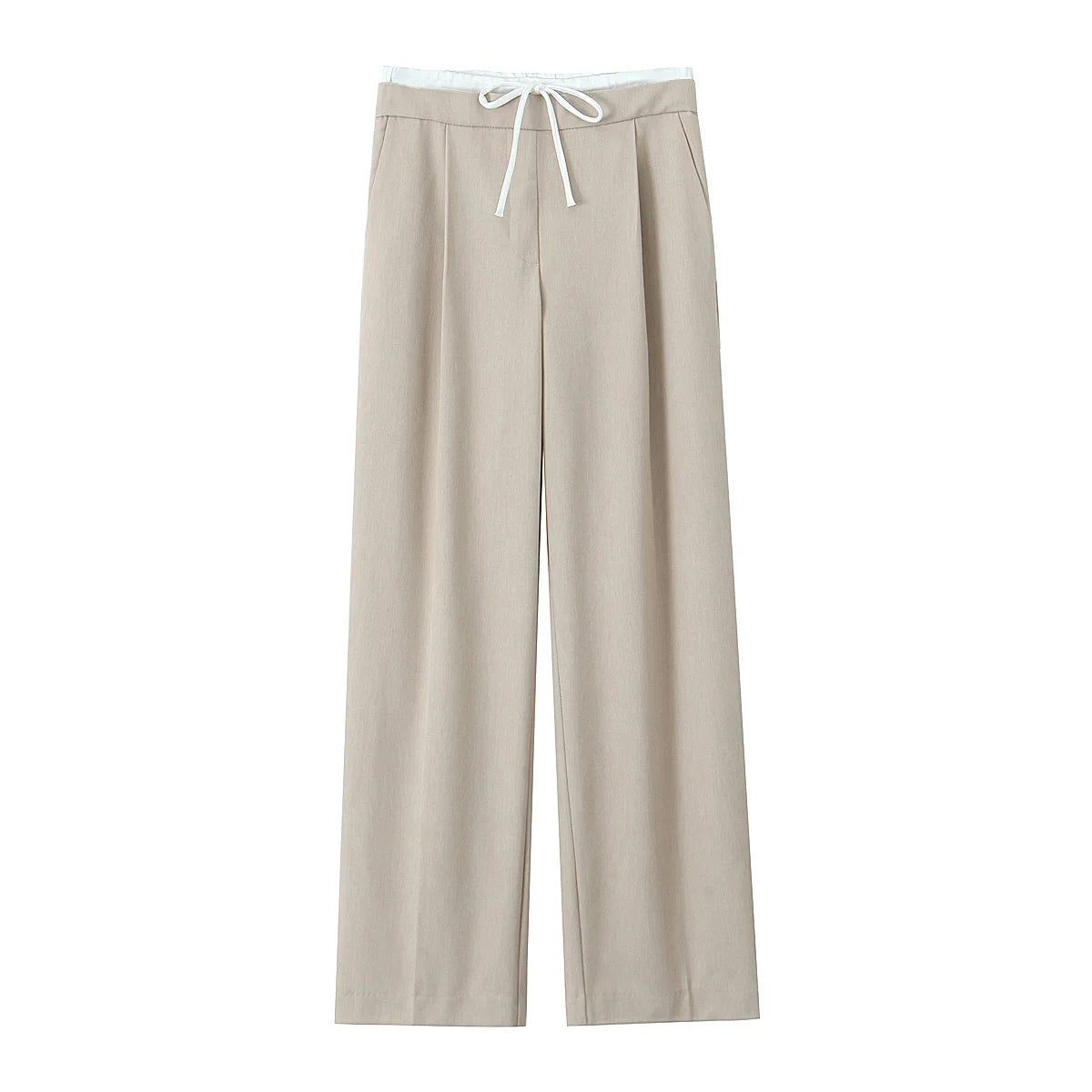 ChicLace Straight Pants – High-Waist Zip Detail Trousers  Structured style. Elegant fit. Effortless confidence.