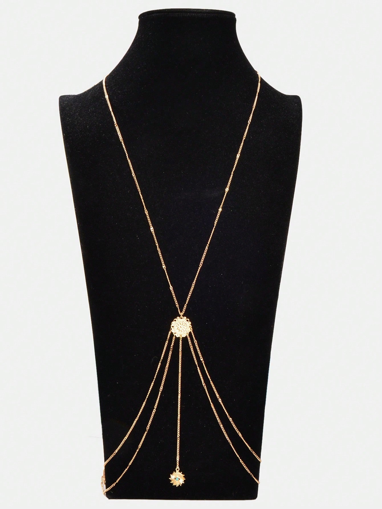 Boho Chic Layered Eye Charm Body Chain Women Crossover Bikini Rave