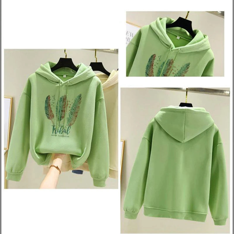 FeatherCozy Hoodie – Velvet-Lined Oversized Sweatshirt  Soft warmth. Relaxed style. Everyday comfort.