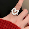 HeartPop Ring – Enamel Sweet Y2K Adjustable Ring  Playful color. Cute charm. Instant statement.