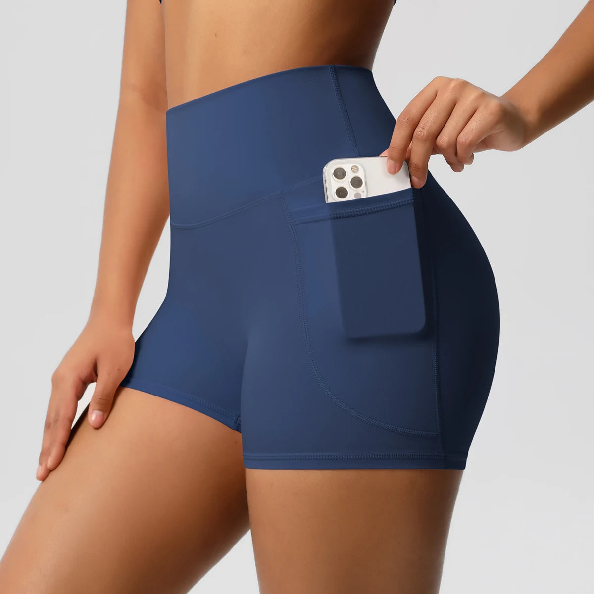 PocketFlex Gym Shorts – High-Waist Squat-Proof Fit  Train hard. Move freely. Stay confident.