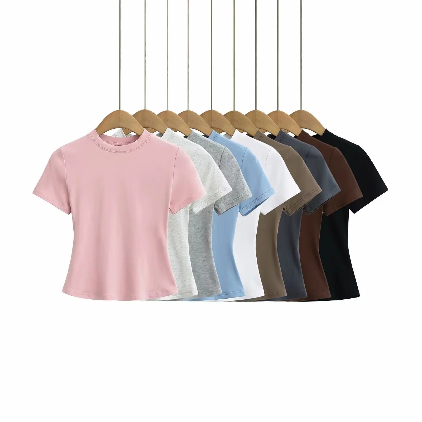 SlimMuse Tee – Y2K Solid Fit Top  Simple style. Sculpted fit. Everyday confidence.