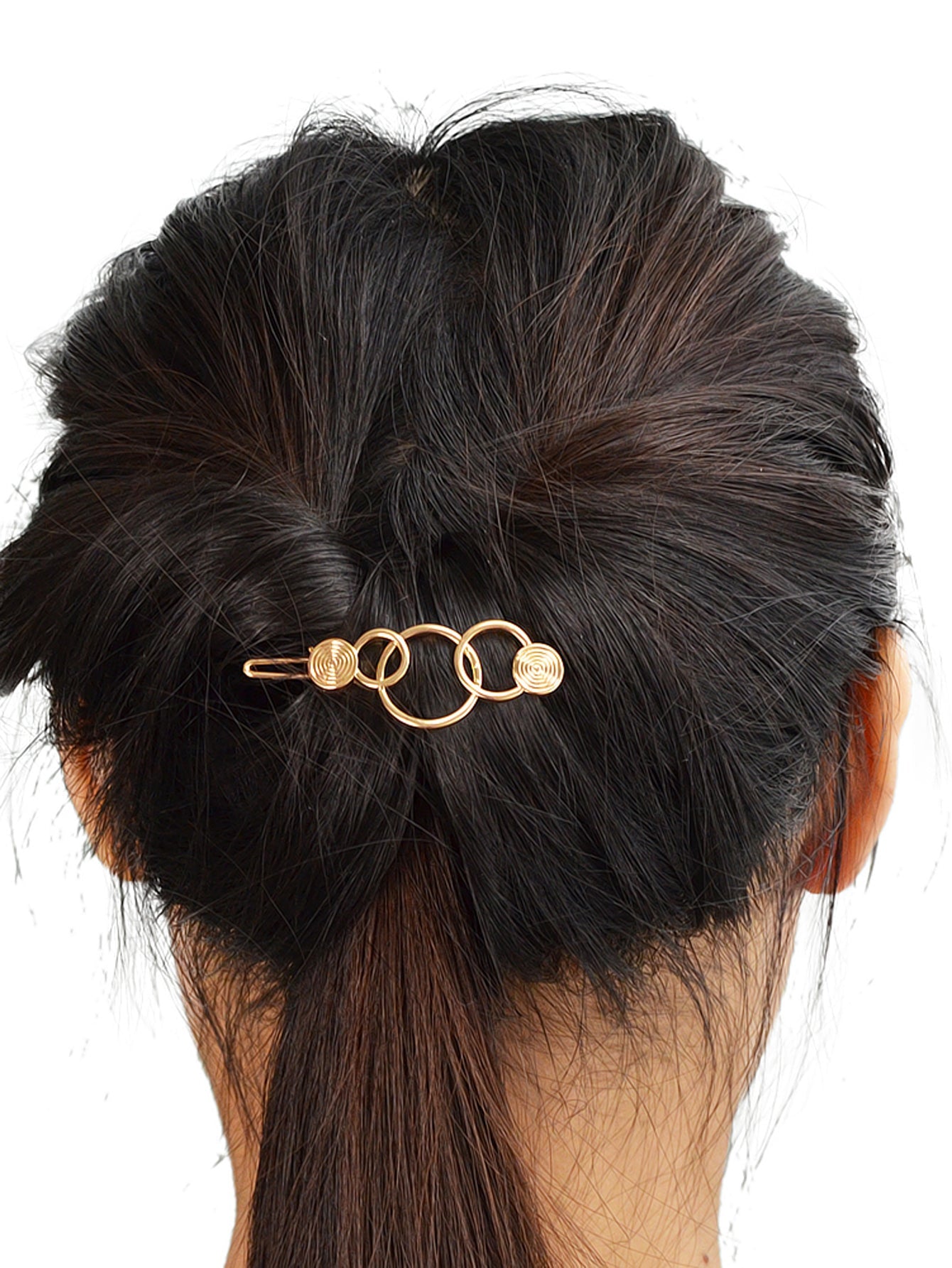 Gold Circle Metal Hairgrips Hair Clips Hair Barrettes Headwear Hair
