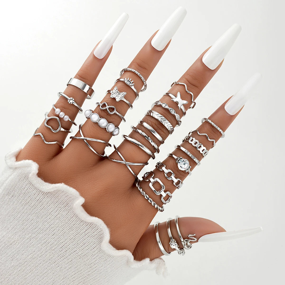 GoldenCharm Ring Set – 58PCS Vintage Mix Rings  Stack it. Mix it. Express your style.
