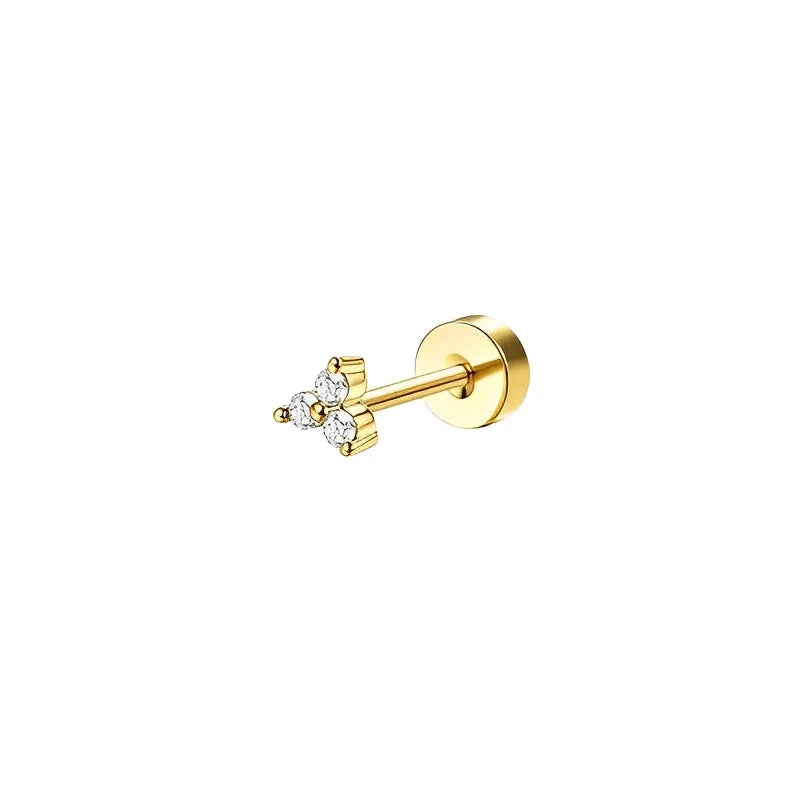 PureSafe Flat Back Earrings – Surgical Steel Studs  Gentle on skin. Sleek in style. Made for everyday comfort.