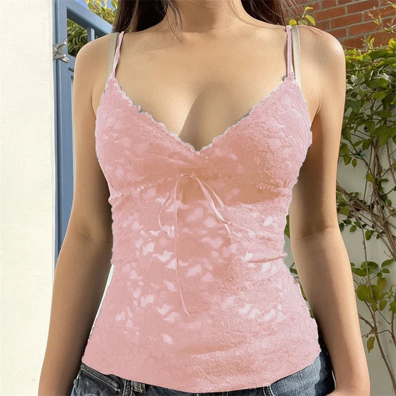 FairyMuse Lace Top – Y2K Coquette Aesthetic  Delicate, dreamy, and effortlessly enchanting.