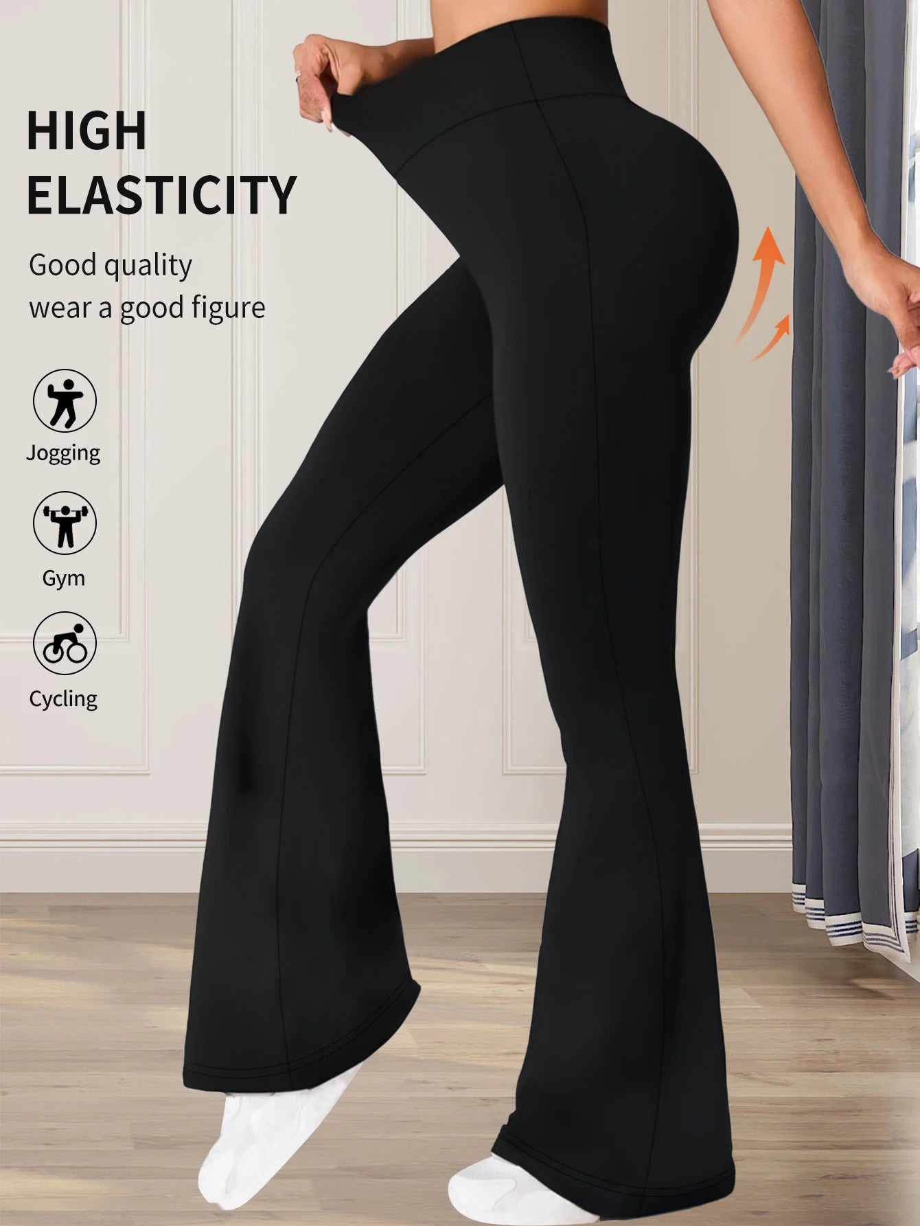 FlareMuse Pants – High-Waist Slim Flared Trousers  Sculpted fit. Elegant flare. Effortless confidence.