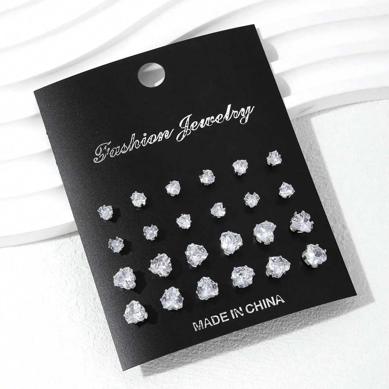 LuxeSpark Earring Set – 12 Pairs Zirconia Collection  Shine daily. Mix your style. Luxury made simple.