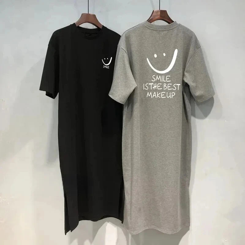 Easy Muse T-Shirt Dress – Loose Mid-Length Summer Fit  Relaxed comfort. Effortless style. Everyday essential.