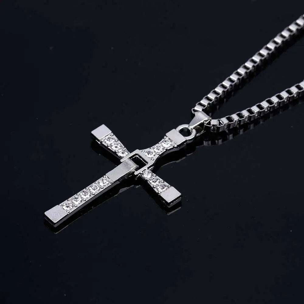 StreetFaith Cross Necklace – Crystal Jesus Pendant  Iconic style. Strong presence. Timeless meaning.