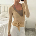 Wrap Fit Crop Top – Cross Tie Yoga Shirt  Sculpt your shape. Move with confidence.