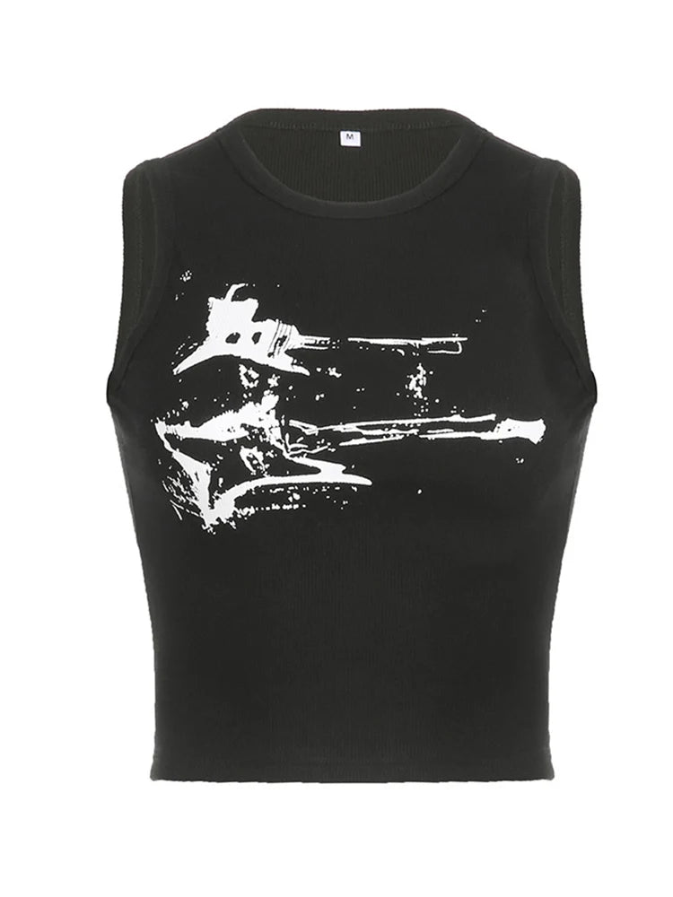RiffCore Crop Tank – Y2K Guitar Grunge Top  Turn up your style. Loud, bold, and unapologetically co