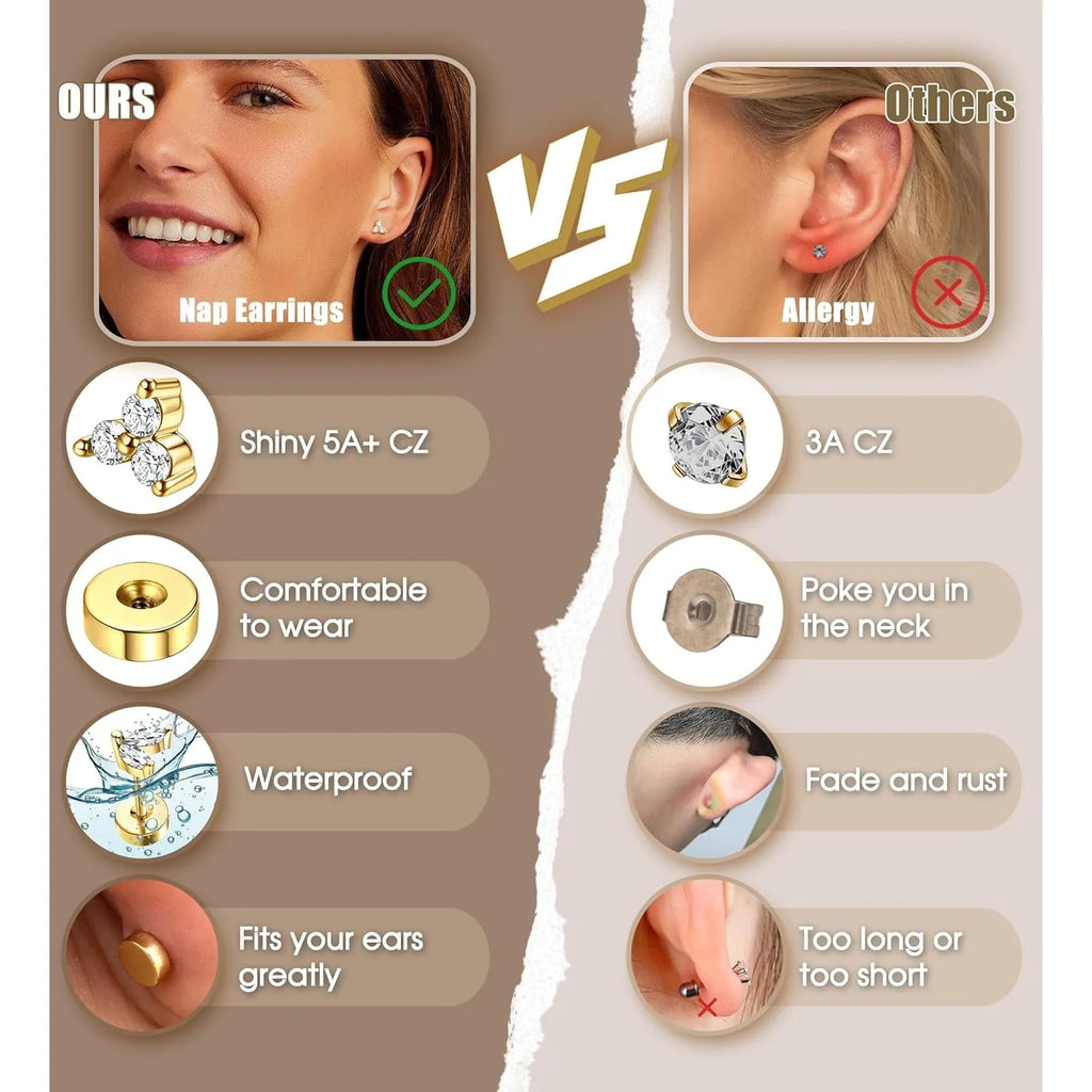 PureSafe Flat Back Earrings – Surgical Steel Studs  Gentle on skin. Sleek in style. Made for everyday comfort.