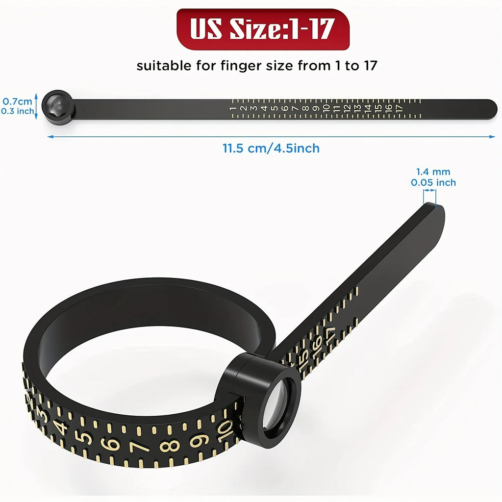 SizePerfect Ring Sizer – Multi-Scale Measuring Tool with Magnifier  Measure right. Fit perfectly. No guesswork.