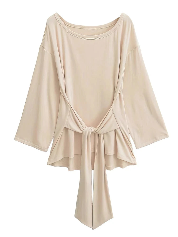 SheerMuse Oversized Tee – Off-Shoulder Mesh Top  Light layers. Soft edge. Effortless chic.
