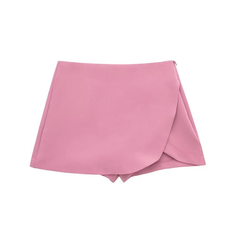 AsymChic Skort – High-Waist Mini Skirt Shorts  Skirt look. Shorts comfort. Effortless style.