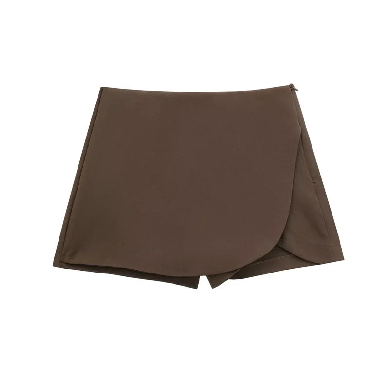 AsymChic Skort – High-Waist Mini Skirt Shorts  Skirt look. Shorts comfort. Effortless style.