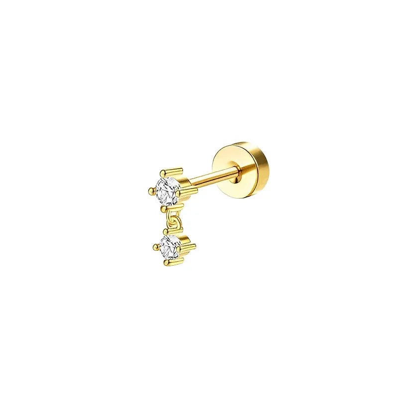 PureSafe Flat Back Earrings – Surgical Steel Studs  Gentle on skin. Sleek in style. Made for everyday comfort.