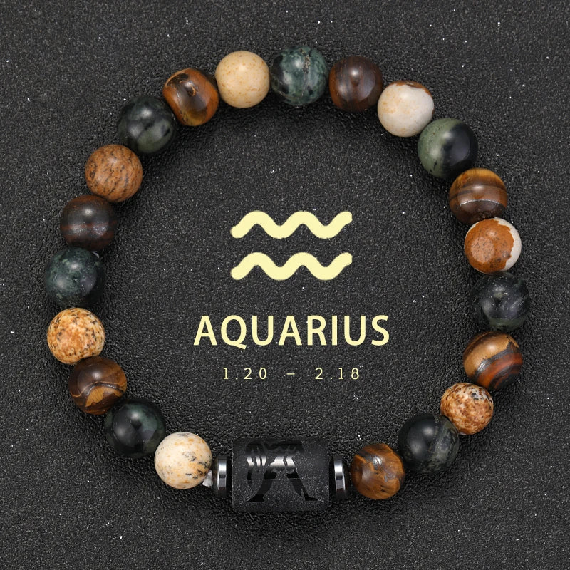 ZodiacStone Bracelet – Natural Crystal Horoscope Band  Your sign. Your energy. Your story.
