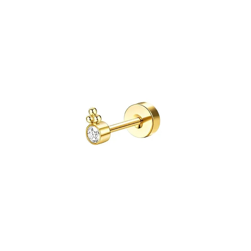 PureSafe Flat Back Earrings – Surgical Steel Studs  Gentle on skin. Sleek in style. Made for everyday comfort.