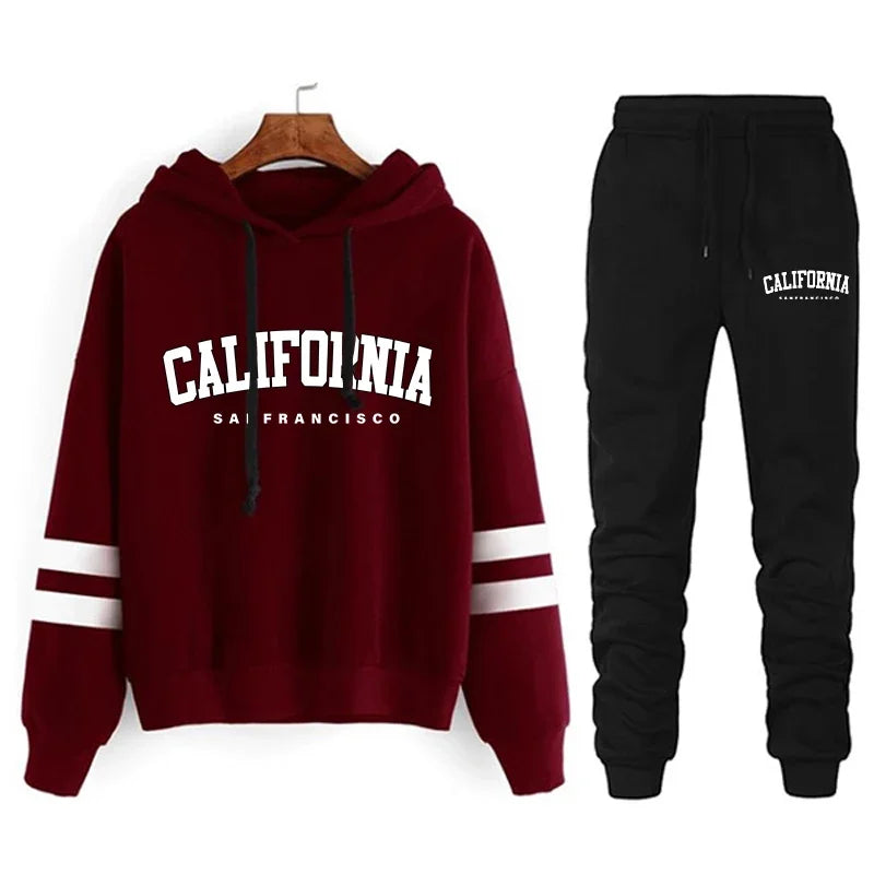 CaliStripe Tracksuit – Casual Streetwear Set  Laid-back comfort with a bold street vibe.