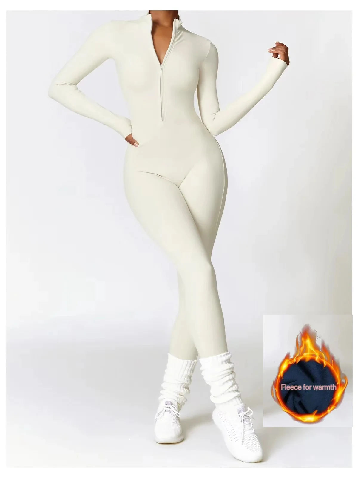 Therma Flex Jumpsuit – Long Sleeve Sculpt Active Suit  Warm coverage. Sleek fit. Total performance.