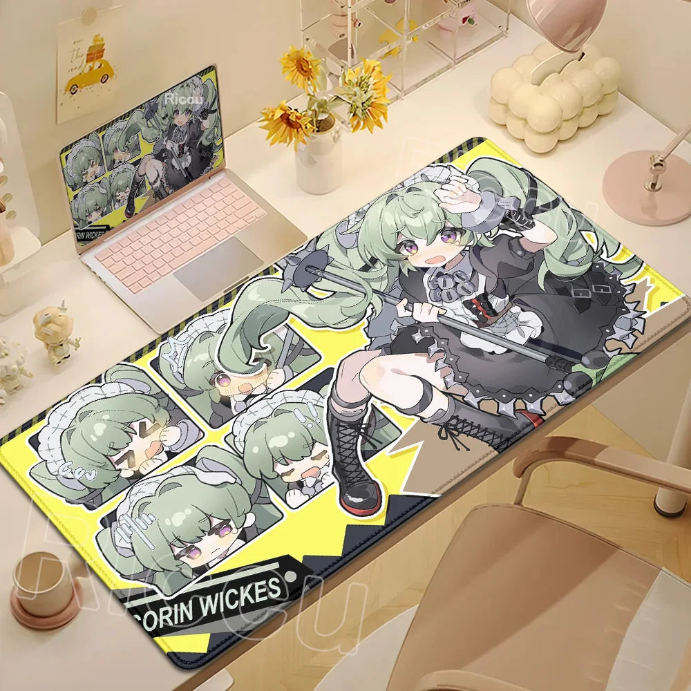 Anime Cute Ye Shunguang Mouse Pad Girl Zenless Zone Zero ZZZ Game Non-slip Mousepad XXL Keyboard Desk Mat 900x400mm Big Mice Mat